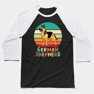 Vintage Retro German Shepherd Baseball T-Shirt